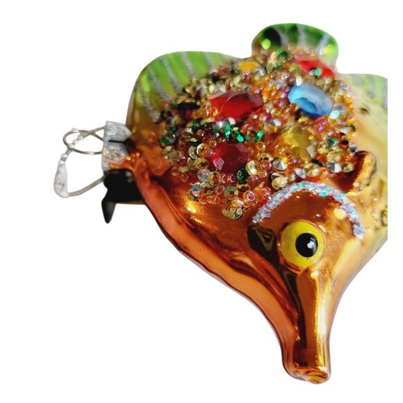 Vintage Figural Mercury Glass Christmas Tree Ornament Corral Reef Exotic Fish - Picture 7 of 8